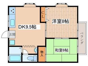 コーポ栄の物件間取画像